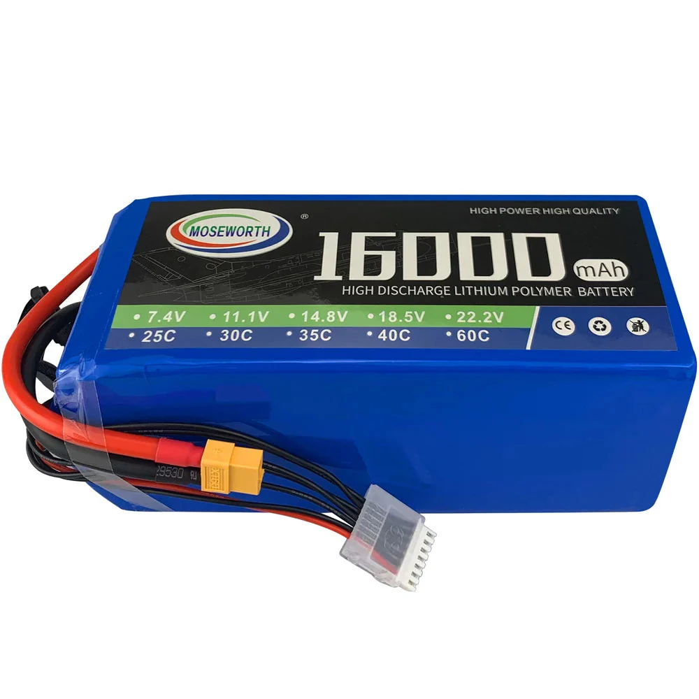 14.8V (16.8V) 4S 16000mAh LiPo Battery Pack RC Cars Bait Boat Drone Airplane Model MOSEWORTH - Image 4