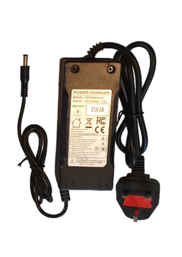 21V 3A Lithium Battery Charger -  for 18V 5S Li-ion/LiPo battery pack;  UK, EU plug - Image 3