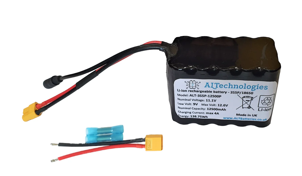 Boatman Actor Plus bait boat Lithium Battery Pack Li-ion 11.1V 12.5Ah, 15Ah, 17.5Ah - XT60 connector - Image 2
