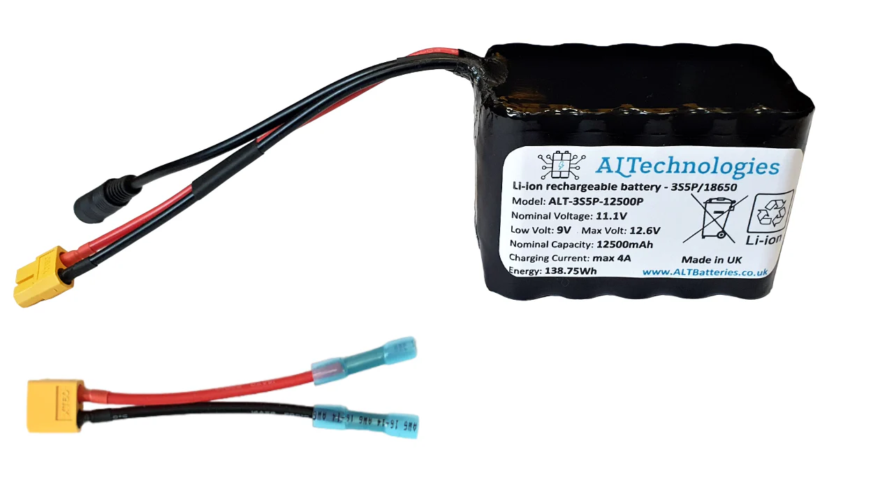 Boatman Actor Plus bait boat Lithium Battery Pack Li-ion 11.1V 12.5Ah, 15Ah, 17.5Ah - XT60 connector - Image 3