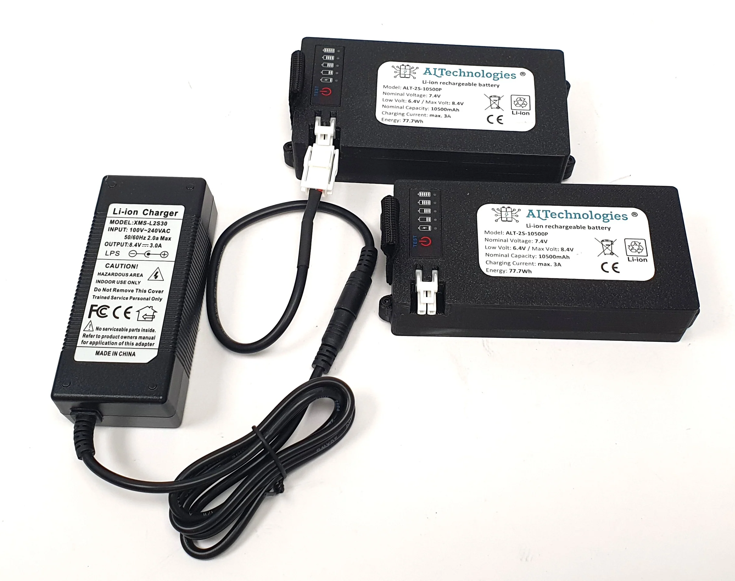 Boatman Vulcan bait boat compatible Lithium Batteries 7.4V 10.5Ah Li-ion bait boat batteries - by ALTechnologies - Image 3