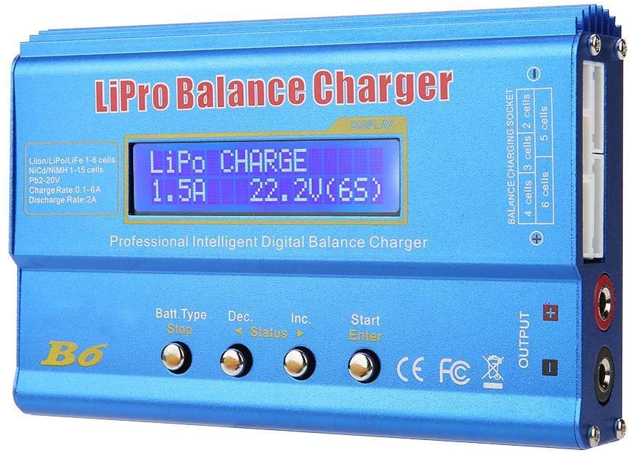 iMAX B6 80W RC Lithium Battery Balance Charger (Lipo Li-ion LiFe NiMh) Digital RC Balance Charger/Discharger + 15V 6A Adapter - Image 3