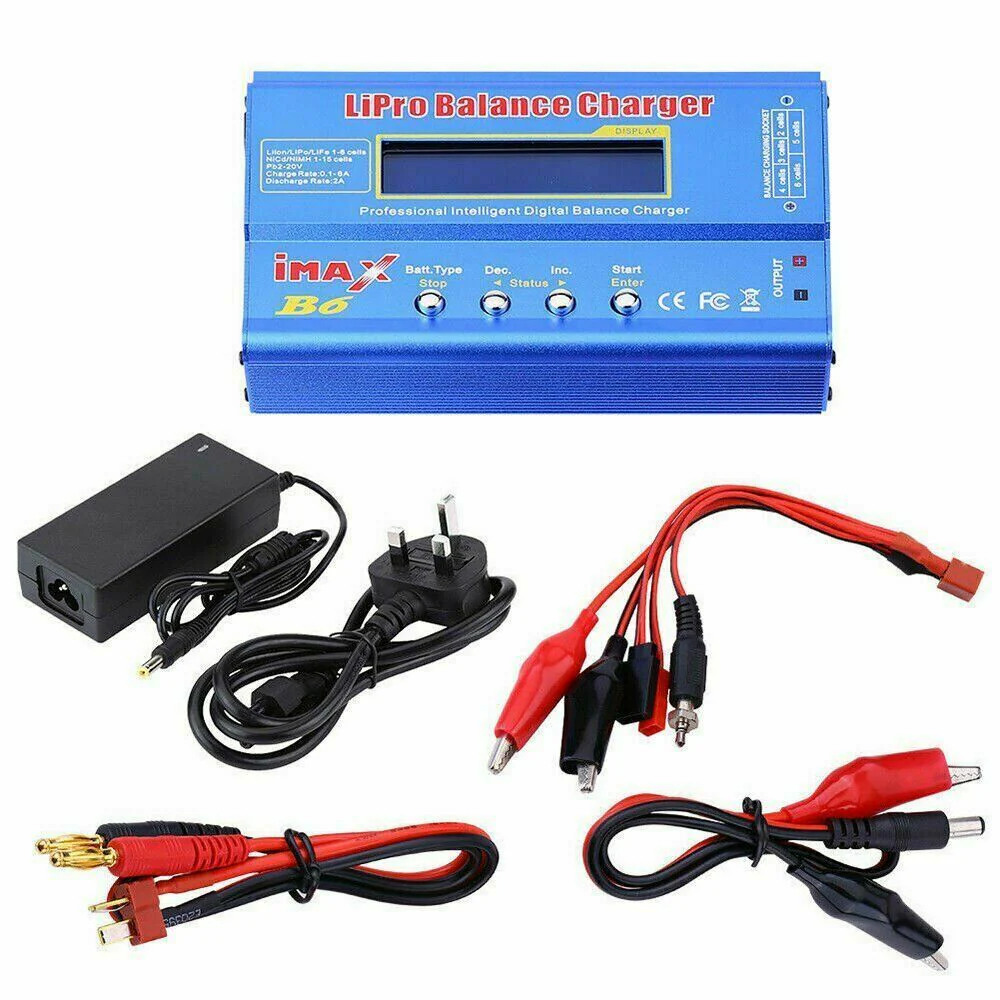 iMAX B6 80W RC Lithium Battery Balance Charger (Lipo Li-ion LiFe NiMh) Digital RC Balance Charger/Discharger + 15V 6A Adapter - Image 8