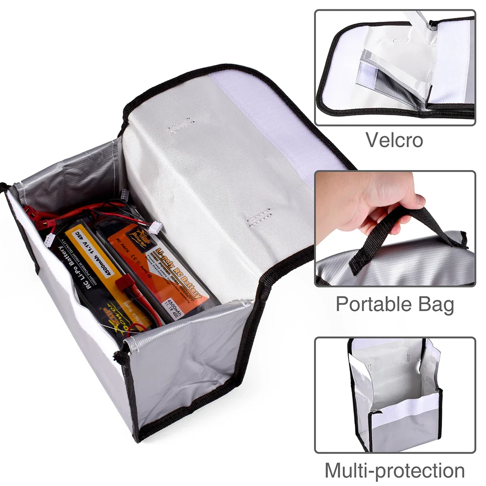 LiPo Battery Fire Proof Bag,  Explosion-Proof, RC Li-ion Safety Charging Storage Bag - Image 8