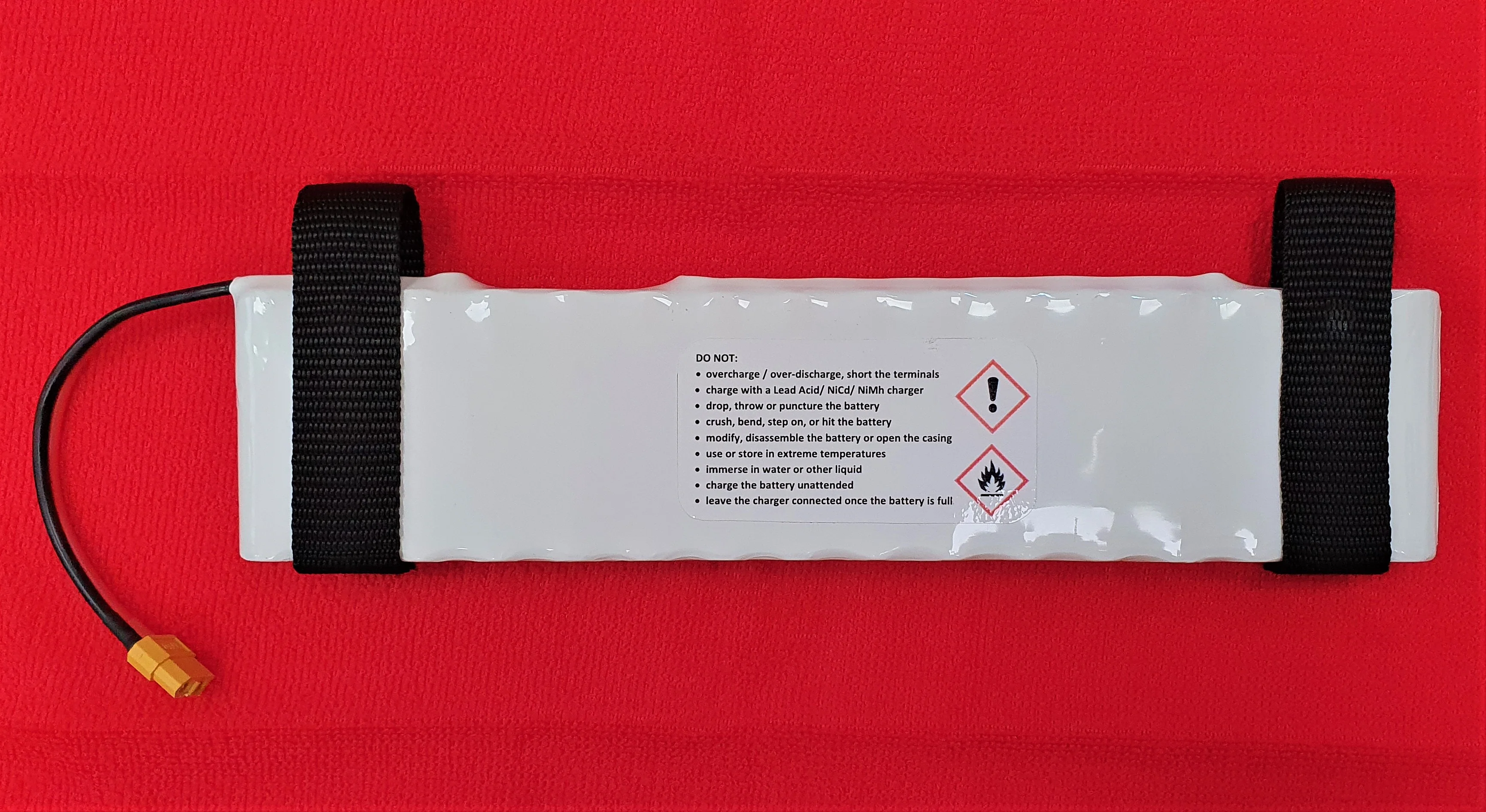 ND2 bait boat Lithium Battery Pack Li-ion 14.8V 14Ah - with finger straps - Image 13