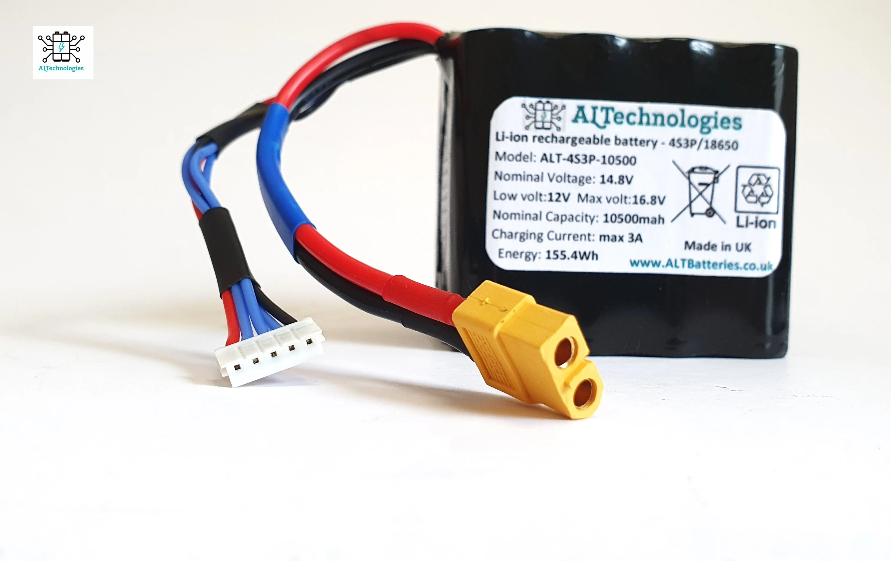 RT4 and RT7 CL Bait Boat compatible battery pack 14.8V 7500mAh - 10500mah CarpLounge - Image 3