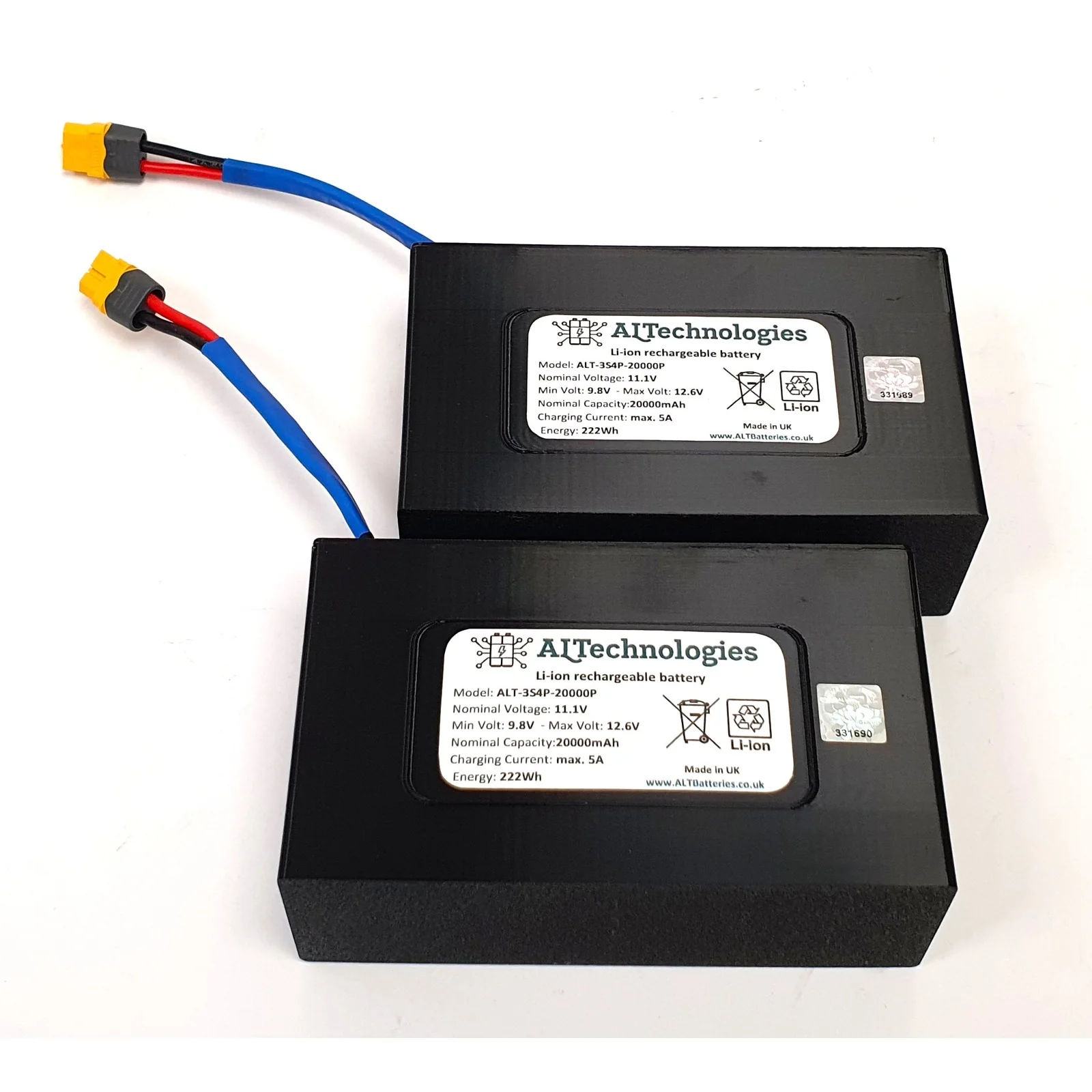 Sailvvay Bait Boat 11.1V 10000mah *pair* compatible battery packs, Li-ion batteries - Image 3