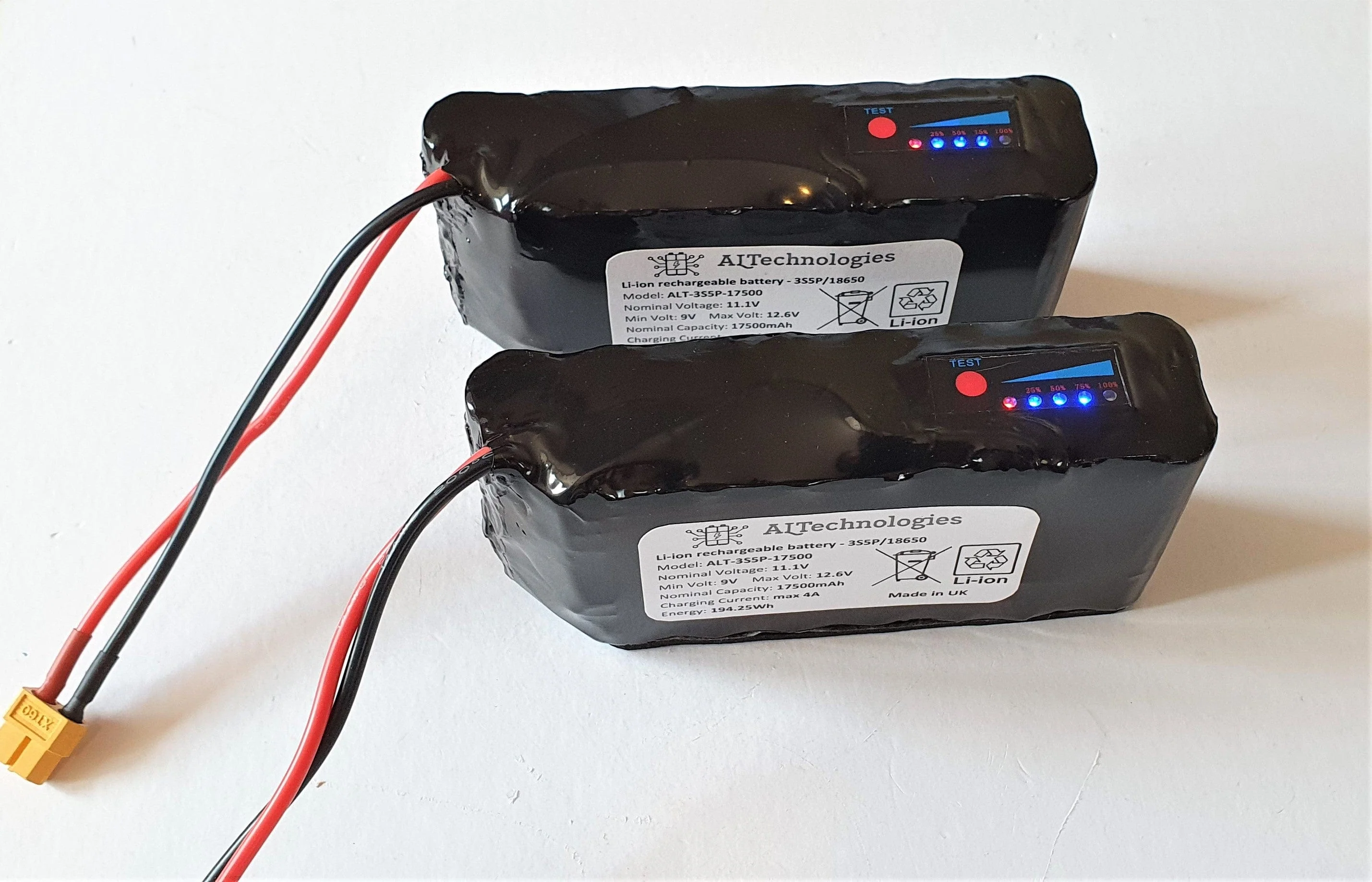 X-boat / Toslon X - bait boat compatible li-ion battery packs 17500mAh pair - Image 3
