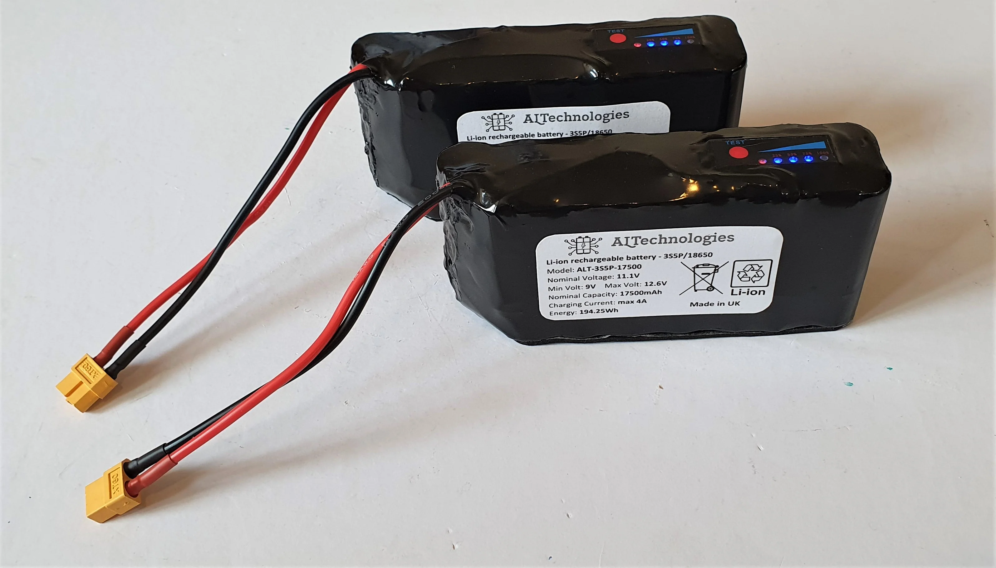 X-boat / Toslon X - bait boat compatible li-ion battery packs 17500mAh pair - Image 8